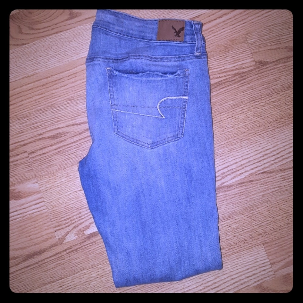 American Eagle cuttoff jegging. Stretch.